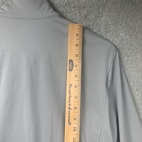 REI Quarter Zip Pullover Mens Medium Gray Orange Zipper Lightweight Hiking - Picture 13 of 16
